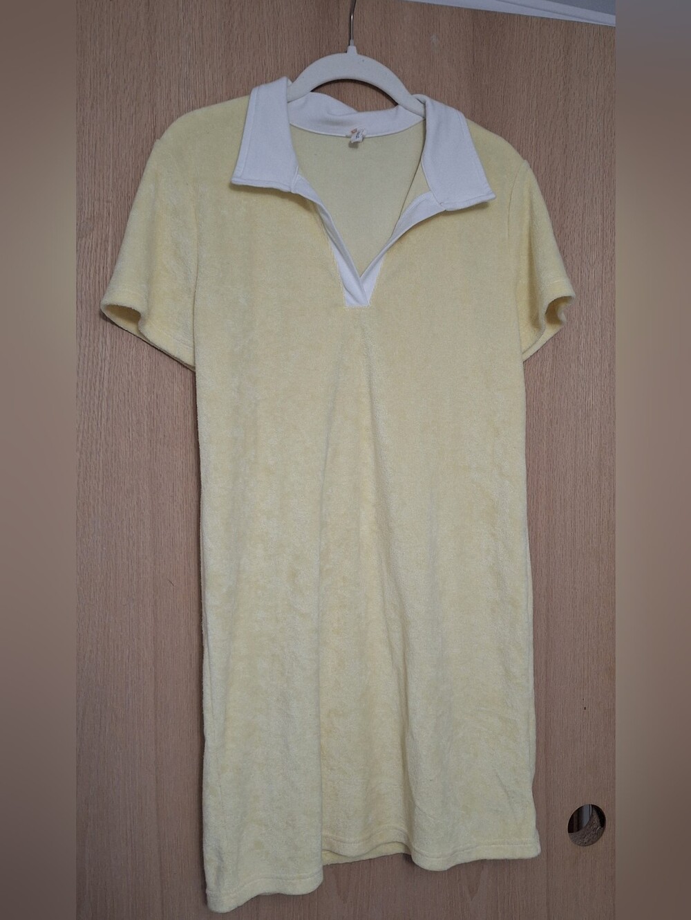 Anthropologie Yellow Terry Cloth Polo Dress